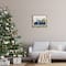 Stupell Industries Merry Christmas Blue Holiday Truck Framed Floater Canvas Wall Art
